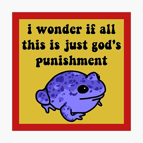 God’s Punishment Frog Photographic Print