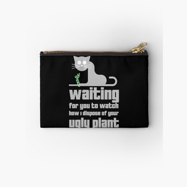 Item preview, Funny Cat on Windowsill Design - Waiting for you to watch how I dispose of your ugly plant designed and sold by aurielphoenix.