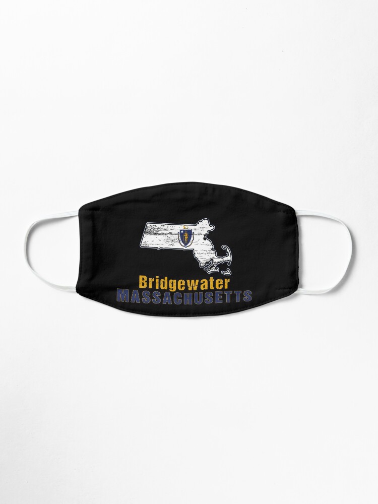 Alternate view of Bridgewater Massachusetts State Distressed Flag Outline Mask