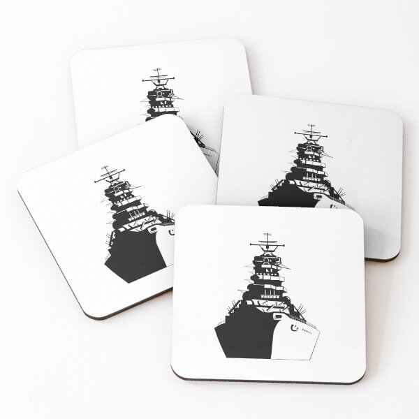 Item preview, American or United States Battleship Warship Dreadnought Naval Fighting Ship Front View Retro Black and White designed and sold by patrimonio.