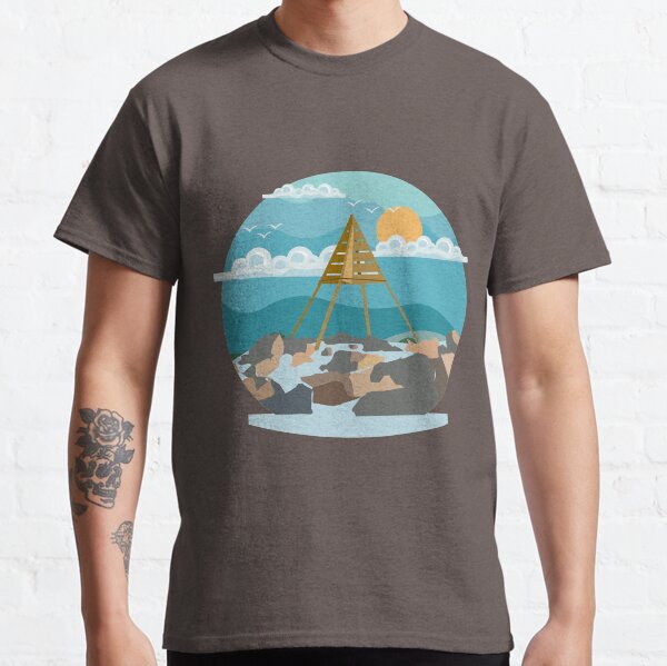 Mount Toubkal, Toubkal summit design, Marrakech, Moroccan cities illustration Classic T-Shirt