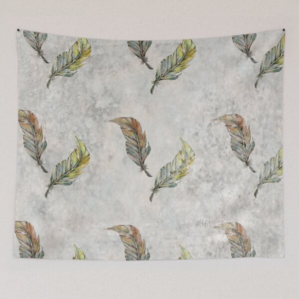 Item preview, Bird feathers watercolor hand painted pattern. designed and sold by InaDim.