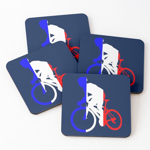 Item preview, Cyclist Climbing French Flag designed and sold by RabeDesigns.