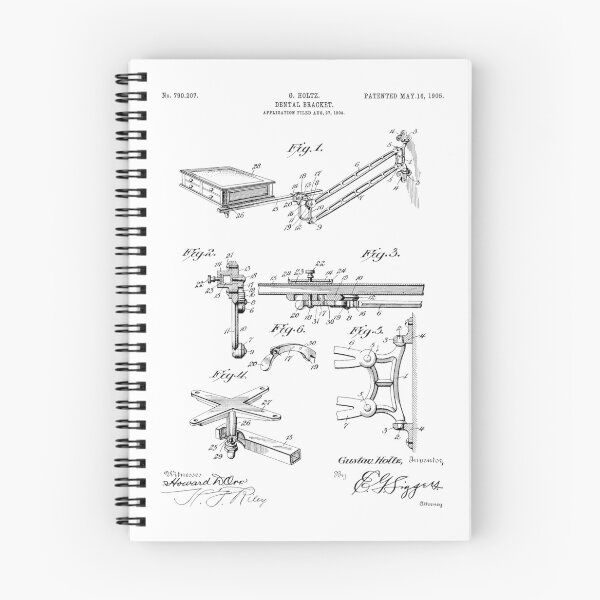 Item preview, Dental Bracket 1905 patent designed and sold by InkedArtPrints.