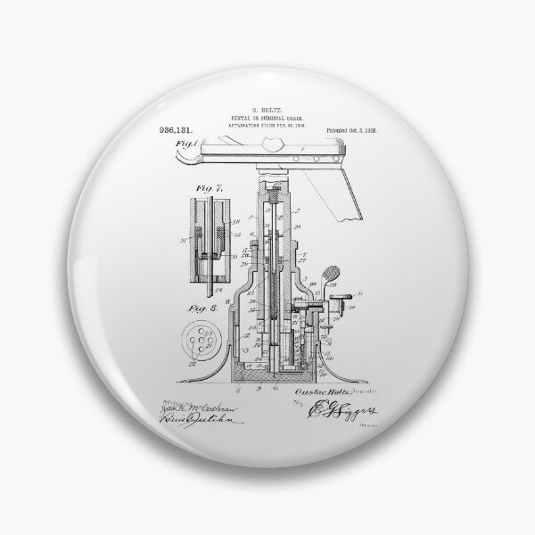 Item preview, Dental or Surgical 1909 patent designed and sold by InkedArtPrints.