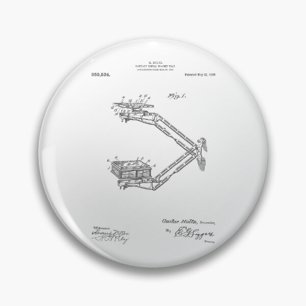 Item preview, Sanitary Dental Bracket 1910 patent designed and sold by InkedArtPrints.
