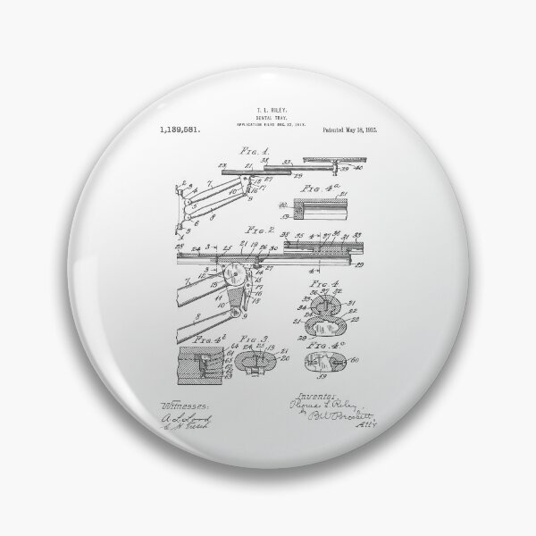 Item preview, Dental Tray 1915 patent designed and sold by InkedArtPrints.