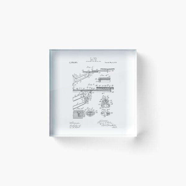 Item preview, Dental Tray 1915 patent designed and sold by InkedArtPrints.