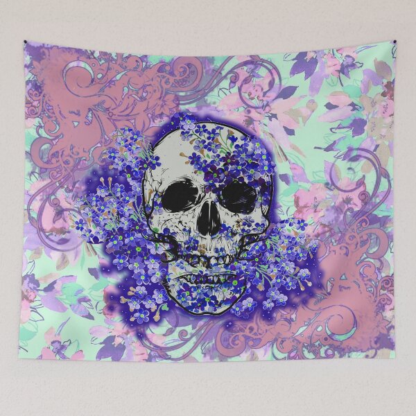 Item preview, Flowered Skull designed and sold by incarnations.