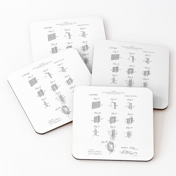 Item preview, Artificial Tooth Facing and Backing 1915 patent designed and sold by InkedArtPrints.
