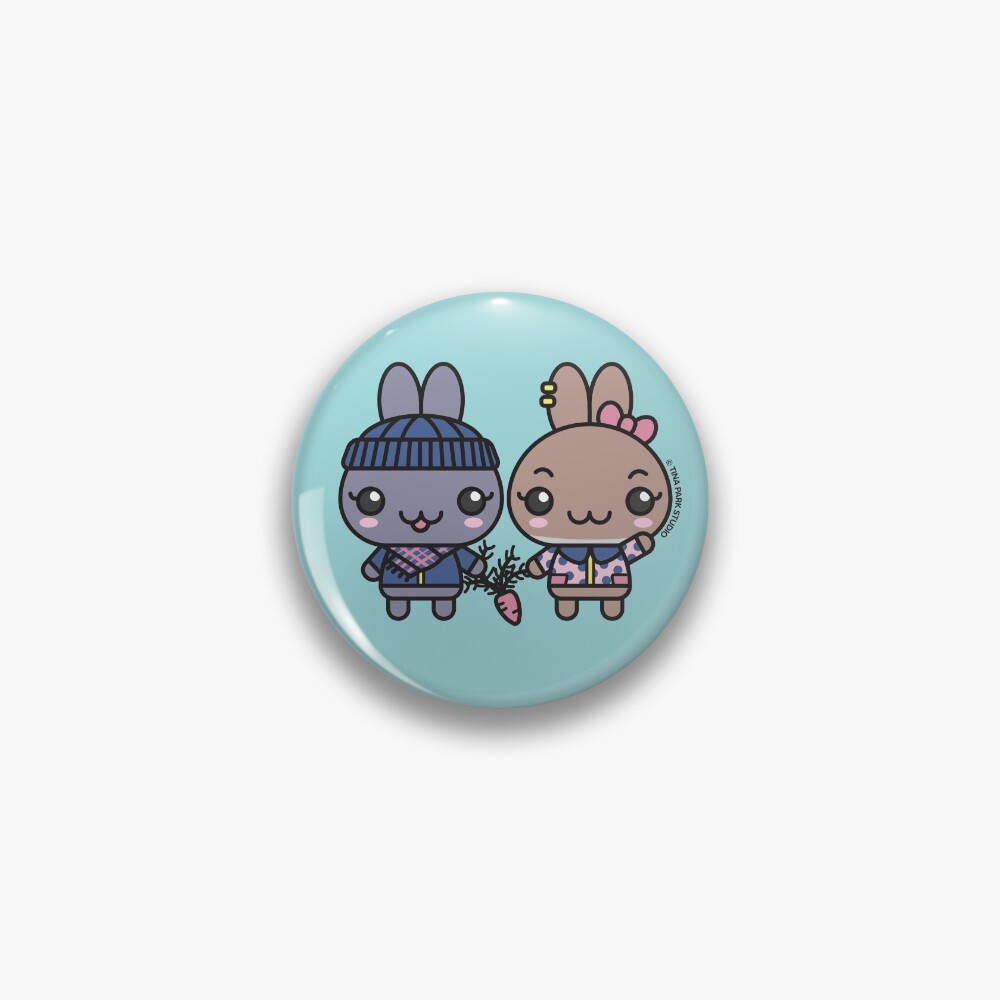 Meeko and Bambi Rabbits Pin