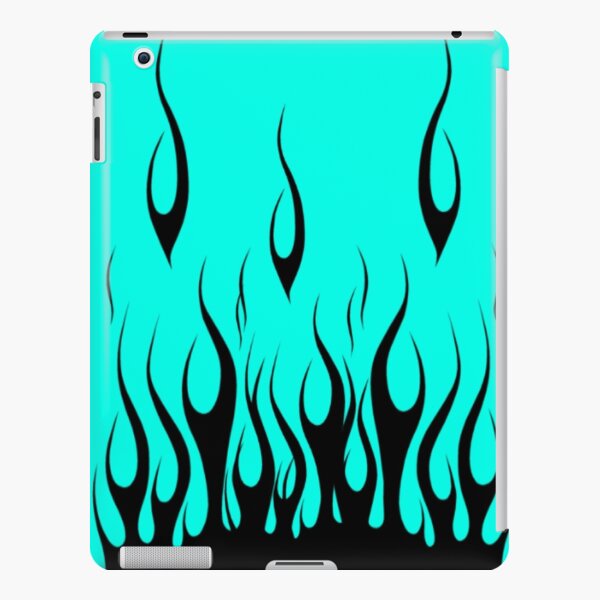 BLUE FLAMES HOT FIRE Black Lightning BLUE ROYAL Blue Turquoise ELECTRIC  NEON iPad Case & Skin for Sale by JadedVintage