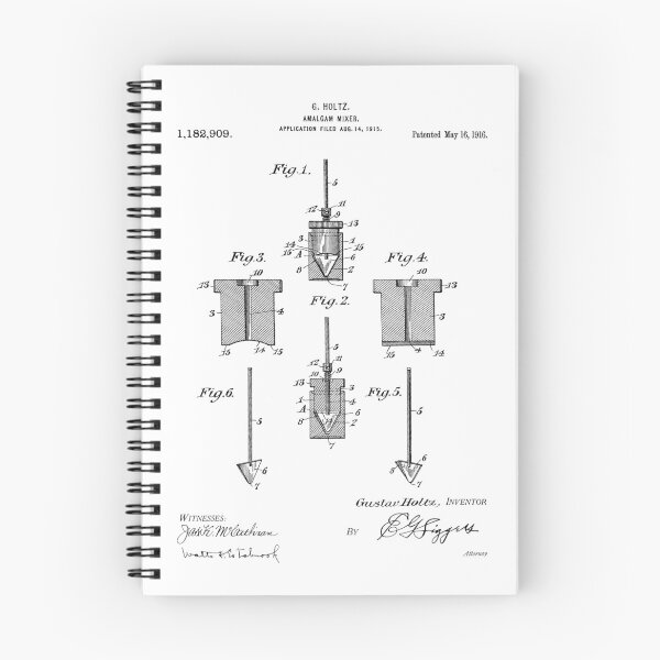 Item preview, Amalgam Mixer 1916 patent designed and sold by InkedArtPrints.
