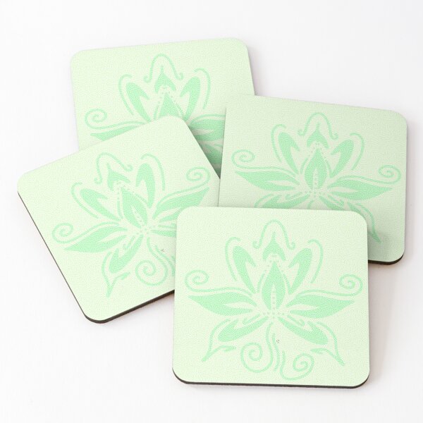 Item preview, Green flower and repeated pattern designed and sold by BV-creas.