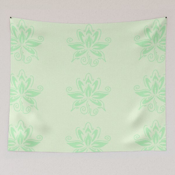 Item preview, Green flower and repeated pattern designed and sold by BV-creas.