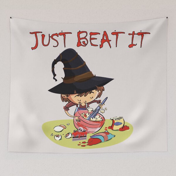 Item preview, Funny Halloween Cute Witch Chef- Just Beat It- Food Jokes designed and sold by EvaWolf.