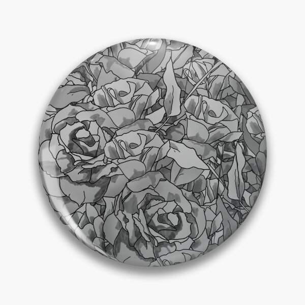Item preview, Moody Grey Black and White Lisianthus Ink Flower  designed and sold by CiuriTee.