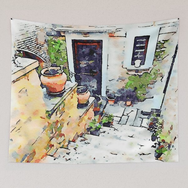Item preview, Stairs with vases on the wall designed and sold by Giuseppe Cocco.