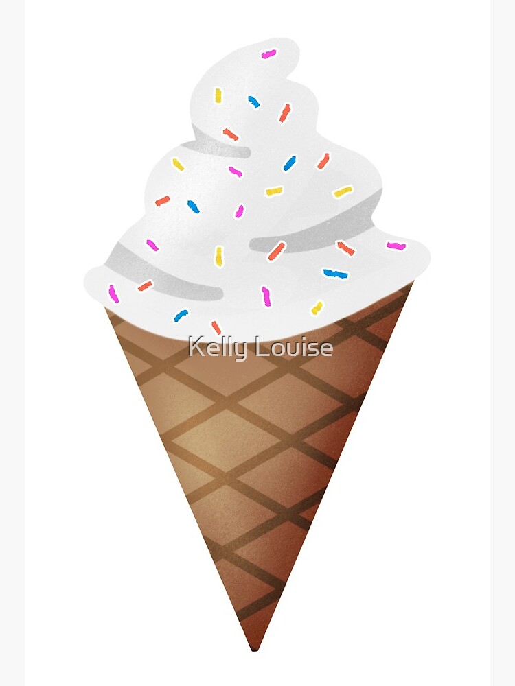 Vanilla Ice Cream With Sprinkles Art Board Print By Kellylouisev Redbubble