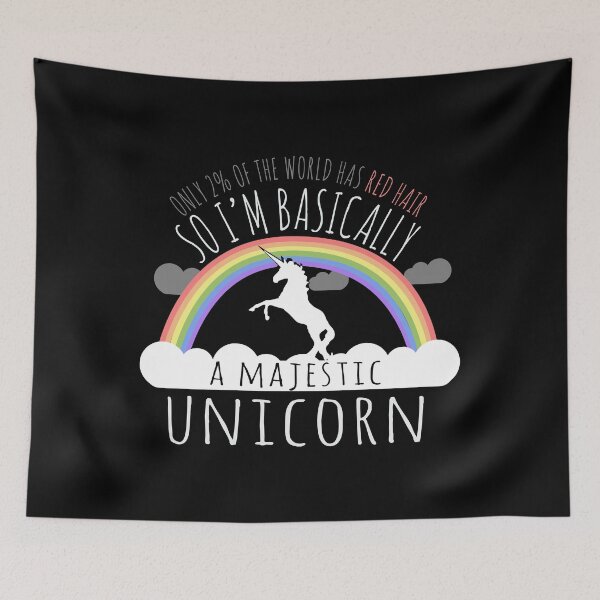 Item preview, Red Hair Majestic Unicorn Funny Redhead designed and sold by flippinsg.