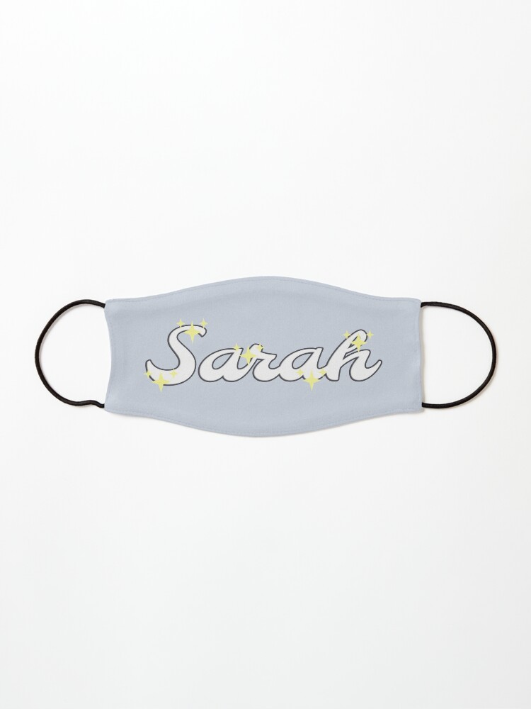 Sarah Sparkly Name Design Mask By Sunny Day Art Redbubble