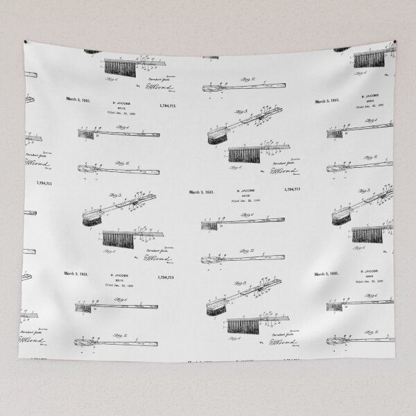 Item preview, Tooth Brush 1931 patent designed and sold by InkedArtPrints.