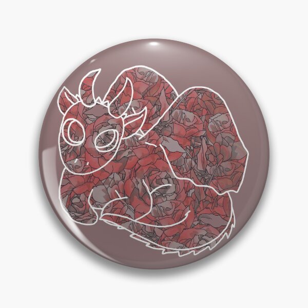 Item preview, Red Floral Cute Dragon Drawing designed and sold by CiuriTee.
