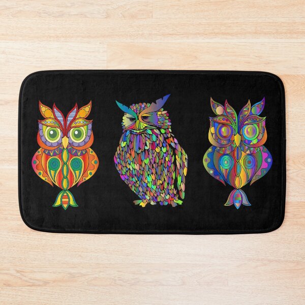 Item preview, Owls - Three Stained Glass Style designed and sold by ittybittyowl.