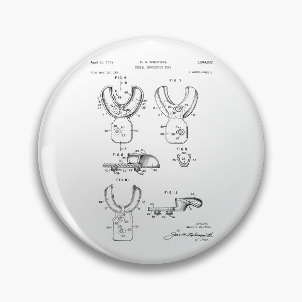 Item preview, Dental Impression Tray 1952 patent designed and sold by InkedArtPrints.