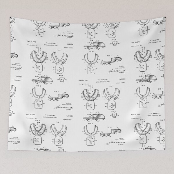 Item preview, Dental Impression Tray 1952 patent designed and sold by InkedArtPrints.