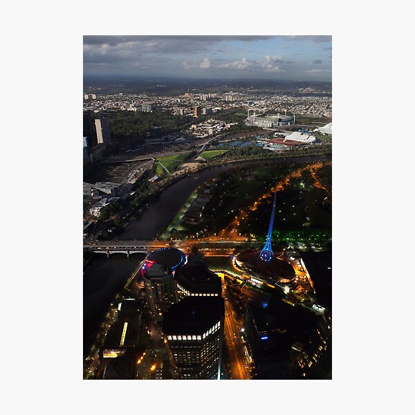Melbourne - Day and Night Photographic Print