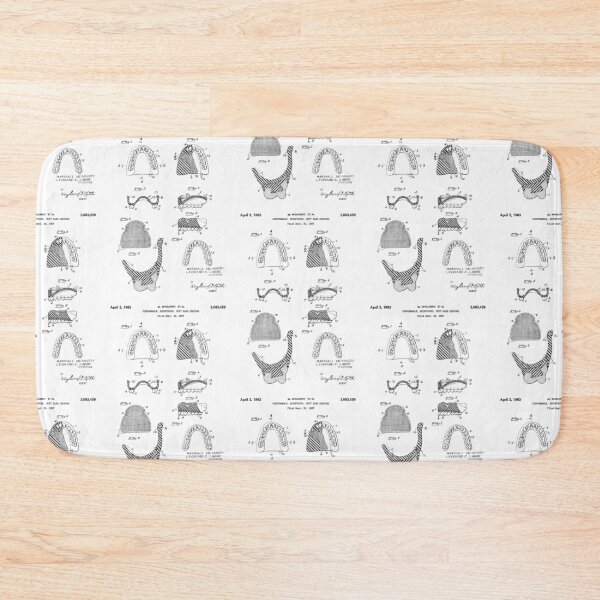Item preview, Comfortable, Reinforced, Soft Reinforced, Soft Base Denture 1963 patent designed and sold by InkedArtPrints.