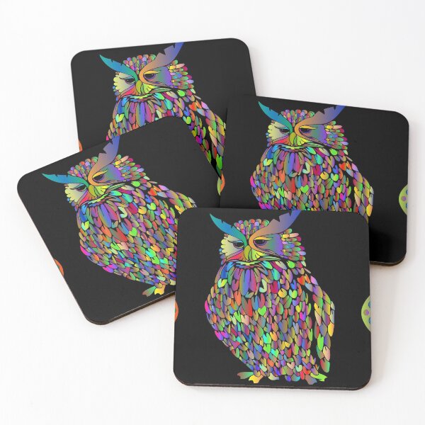 Item preview, Owls - Three Stained Glass Style designed and sold by ittybittyowl.