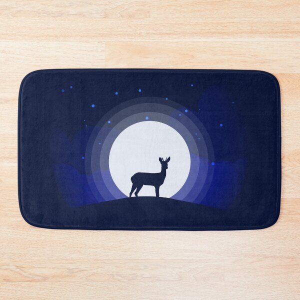 Item preview, Forest climate at night , deer , full moon , stars, fog , clouds , hill and  sand  designed and sold by SGS-.
