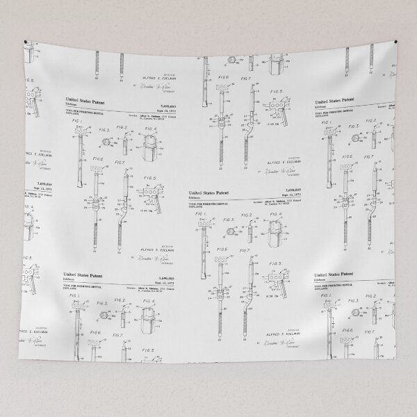 Item preview, Tool for Inserting Dental Implants 1972 patent designed and sold by InkedArtPrints.