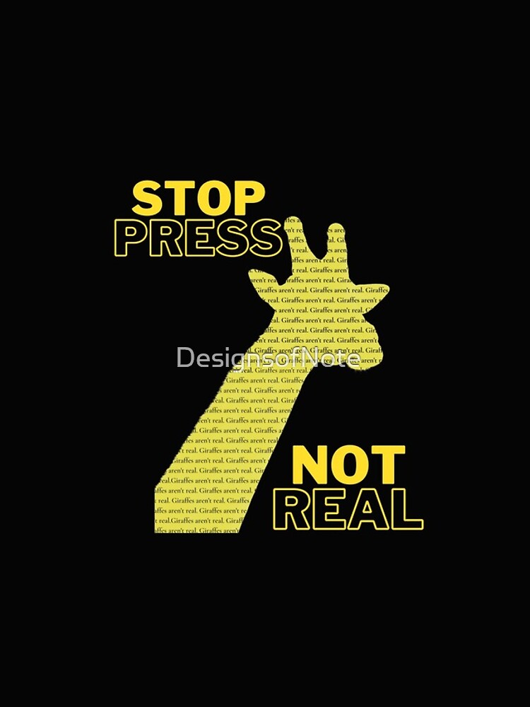 Thumbnail 4 of 4, iPhone Case, Giraffes Not Real Stop Press!! designed and sold by DesignsofNote.