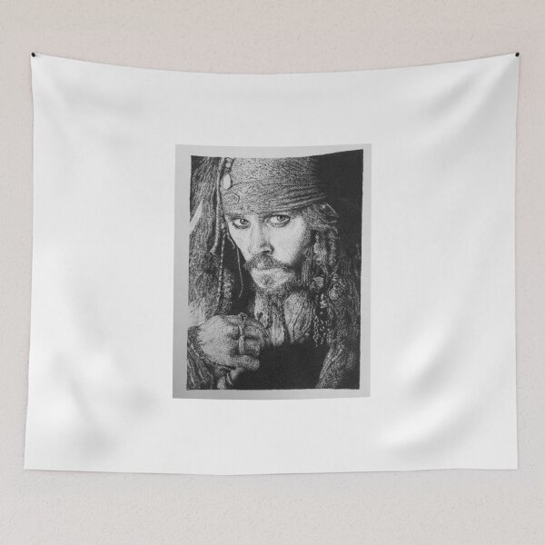 Item preview, Jack Sparrow Stipple Art designed and sold by jcianci.