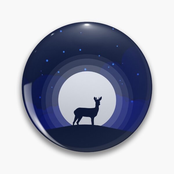 Item preview, Forest climate at night , deer , full moon , stars, fog , clouds , hill and sand designed and sold by SGS-.
