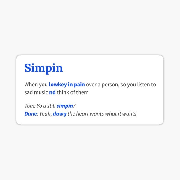 Urban Dictionary: Simp
