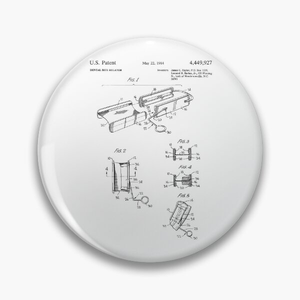 Item preview, Dental Bite Relator 1984 patent designed and sold by InkedArtPrints.