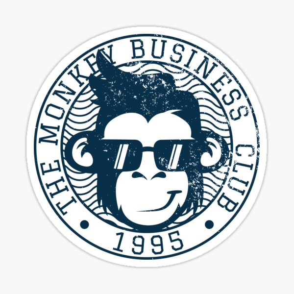 The Monkey Business Club 1995 Sticker