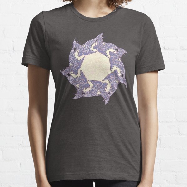 Celtic Bats Circling Full Moon Art Essential T-Shirt