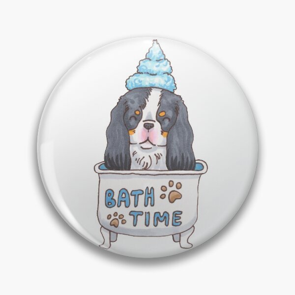 Item preview, Cavalier King Charles Spaniel - Tri in the Bath designed and sold by jollyinu.