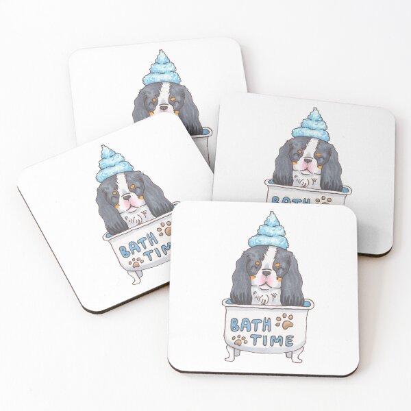 Item preview, Cavalier King Charles Spaniel - Tri in the Bath designed and sold by jollyinu.