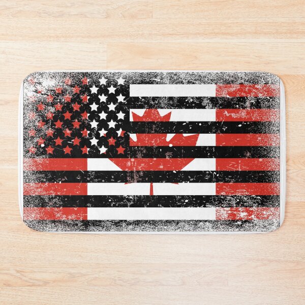 Item preview, US-Canada Distressed Flag designed and sold by Stoopiditees by The Golden Age of Stoopid.
