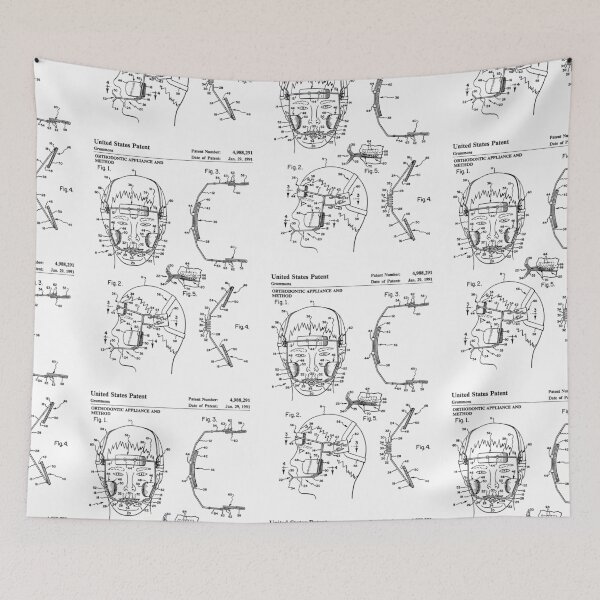Item preview, Orthodontic Appliance and Method 1991 patent designed and sold by InkedArtPrints.
