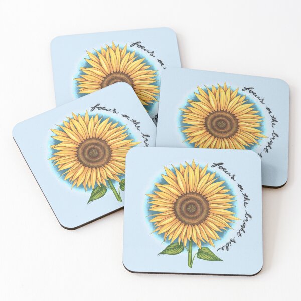 Item preview, Focus on the Bright Side Sunflower designed and sold by Bethanydraws.