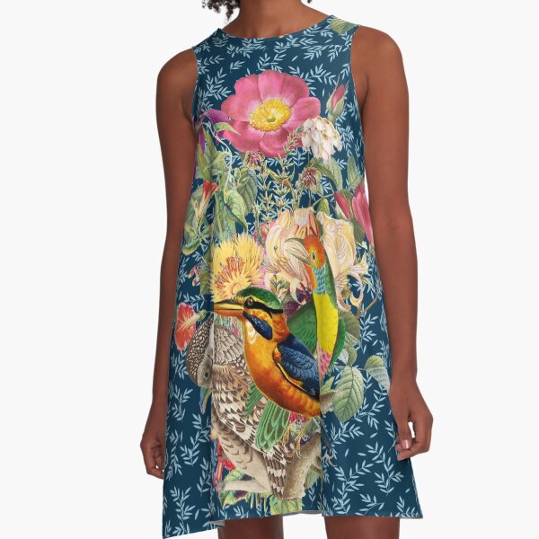 Item preview, Vintage floral and birds designed and sold by Grace Moyer.