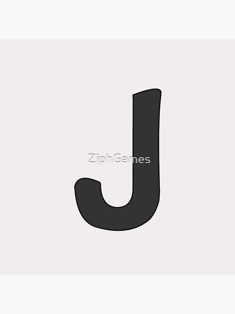 letter j black Sticker for Sale by ZiphGames