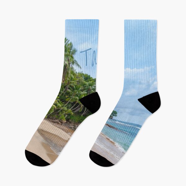 Item preview, Tahiti Sand Beach Blue Sky Palm Trees designed and sold by mwagie.